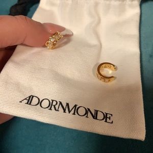 14k gold plated cuffs earrings.